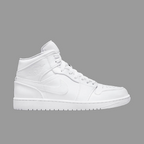 Mens Air Jordan 1 Mid Triple White