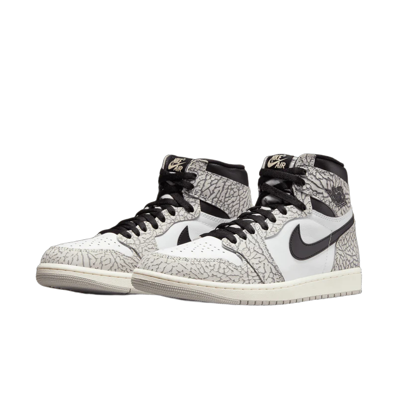 Mens Air Jordan 1 Retro High OG White Cement