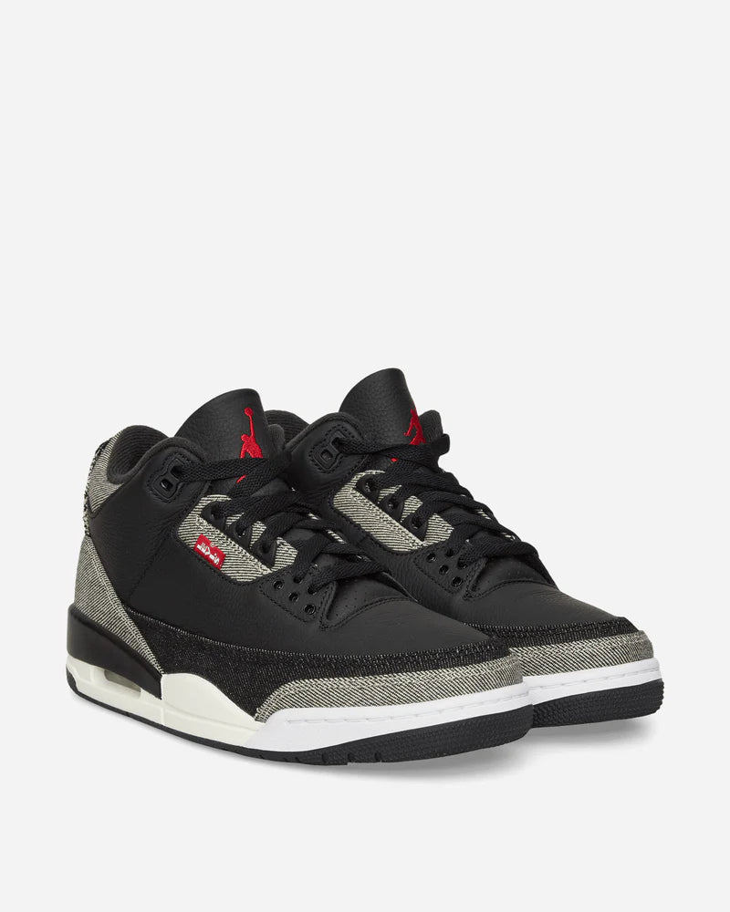 Levis Air Jordan 3 Sneakers Black / White