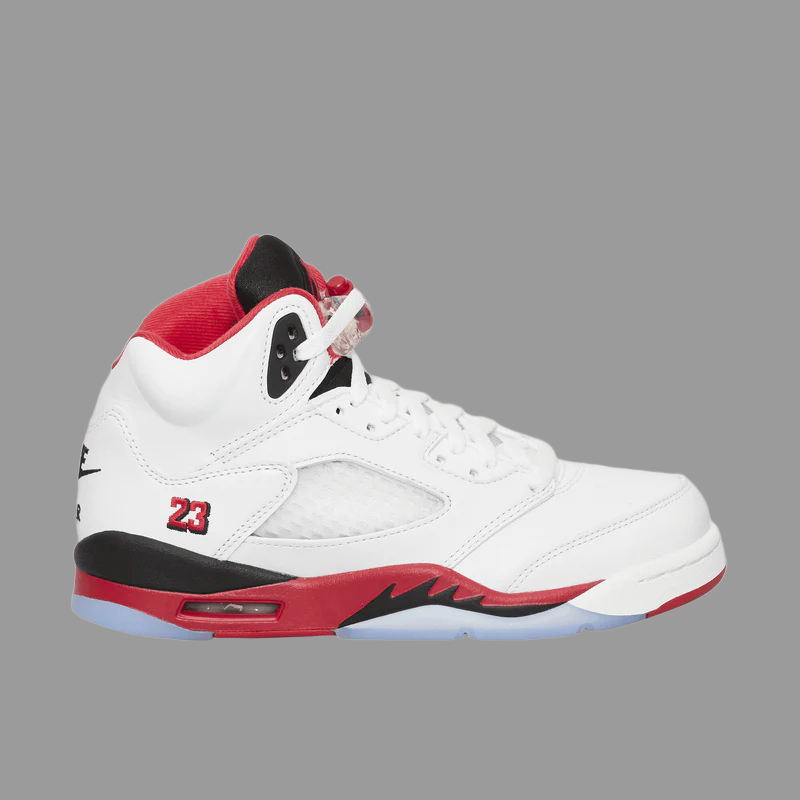 Air Jordan 5 (GS) Sneakers Fire RedBlack Tongue