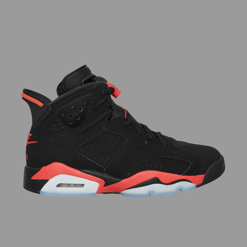 Air Jordan 6 RetroInfrared Salesman Sneakers Black / Light Crimson