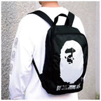 BAPE Nylon Graphic Backpack - Black Graphic Backpack - View 1