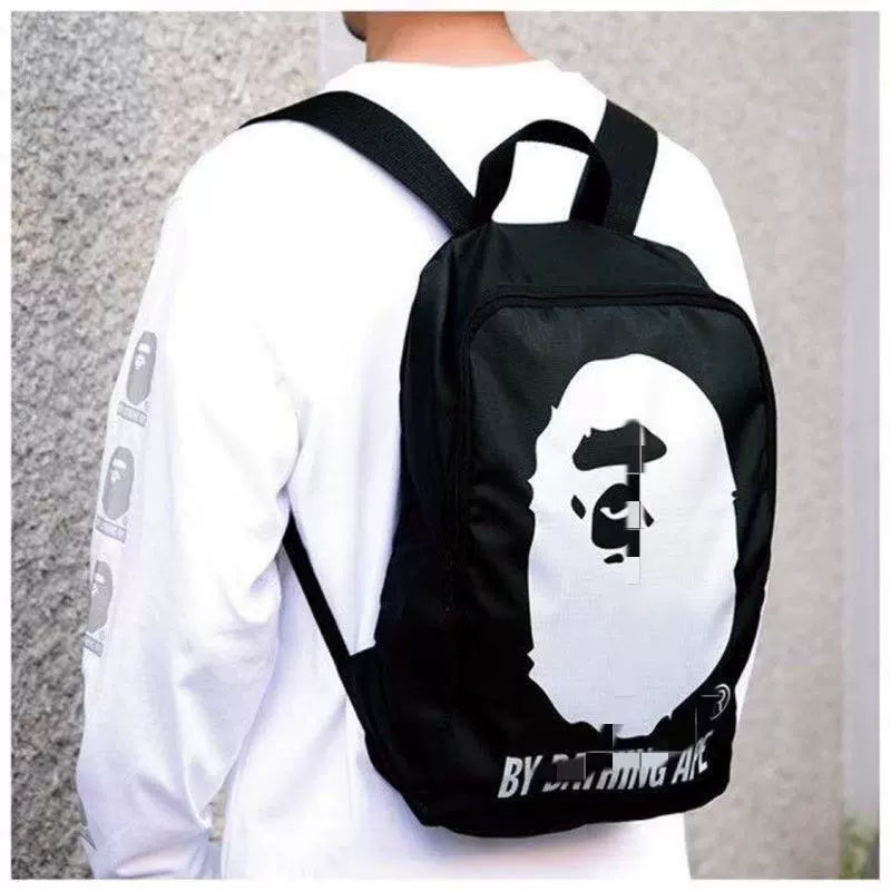 BAPE Nylon Graphic Backpack - Black Graphic Backpack - View 1