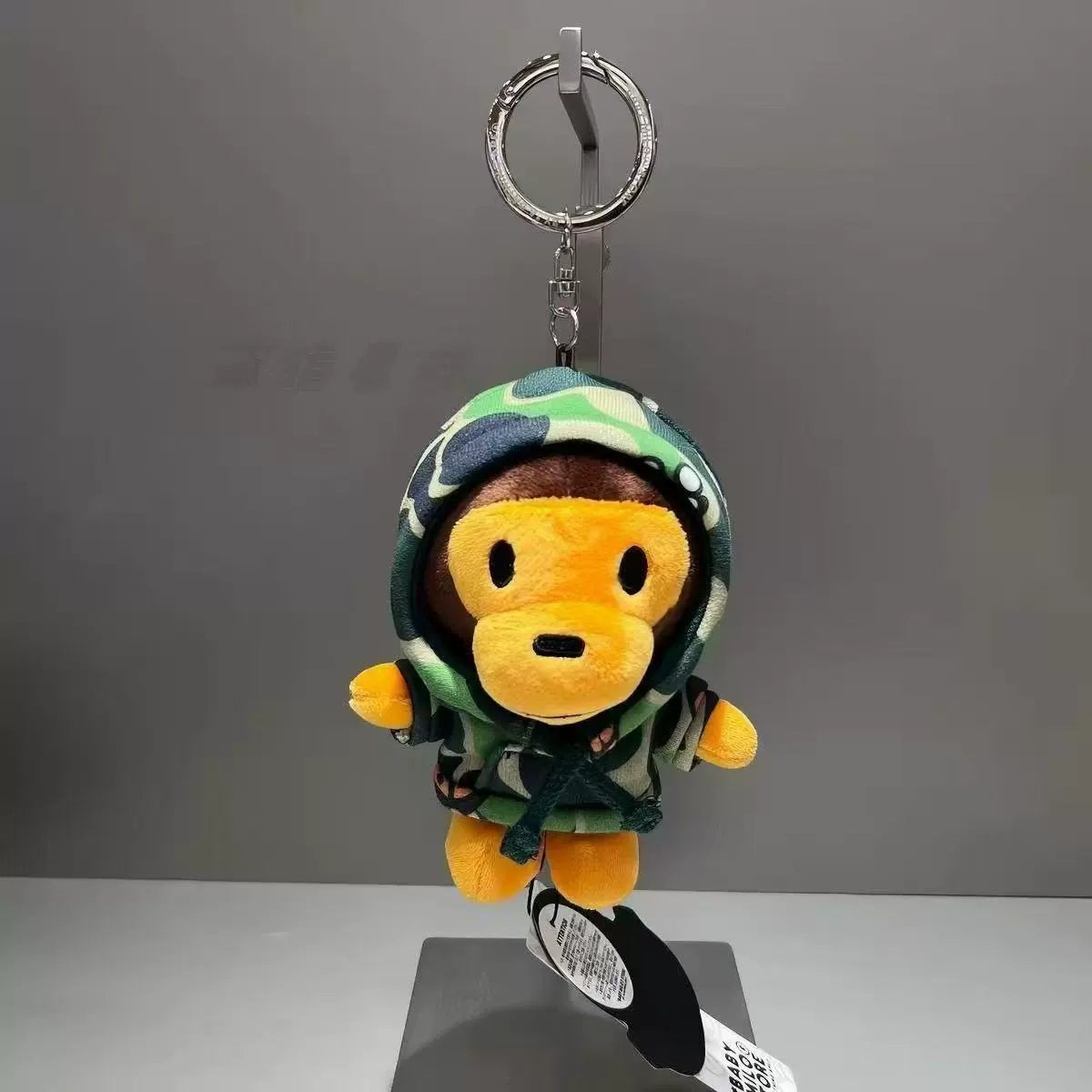 Baby Milo Camo Cartoon Plush Keychain Charm - Blue Camo Plush Keychain Charm - View 4