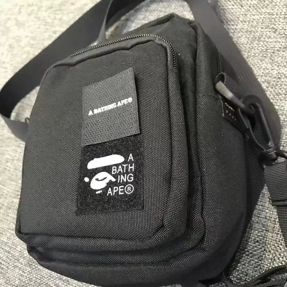 BAPE Camo Nylon Phone Crossbody Bag - Black Camera Bag - View 2