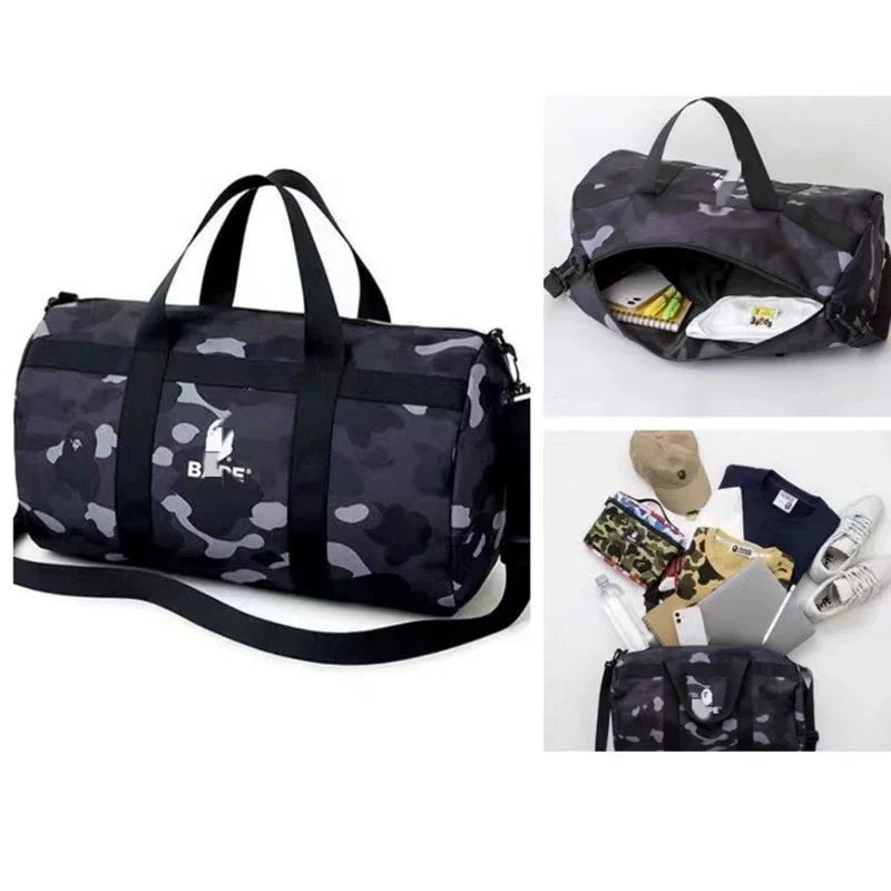 BAPE Camo Nylon Gym Duffel Bag - Detail View 3
