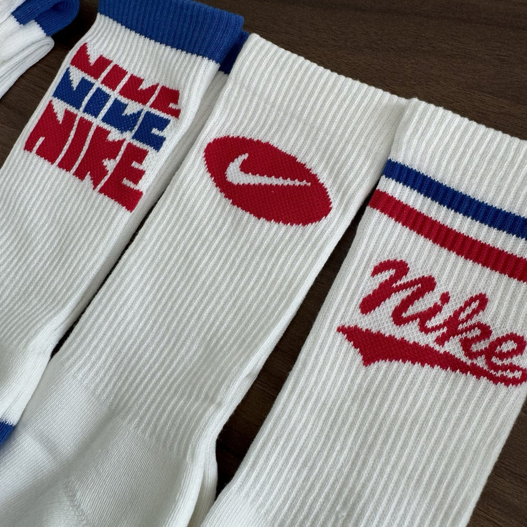 Nike Mid-Cut Athletic Socks — 3 Pairs, Sweat-Wicking Terry Sole