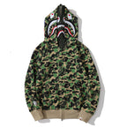 BAPE Double-hat Big ABC Camo Shark Hoodie - image 8