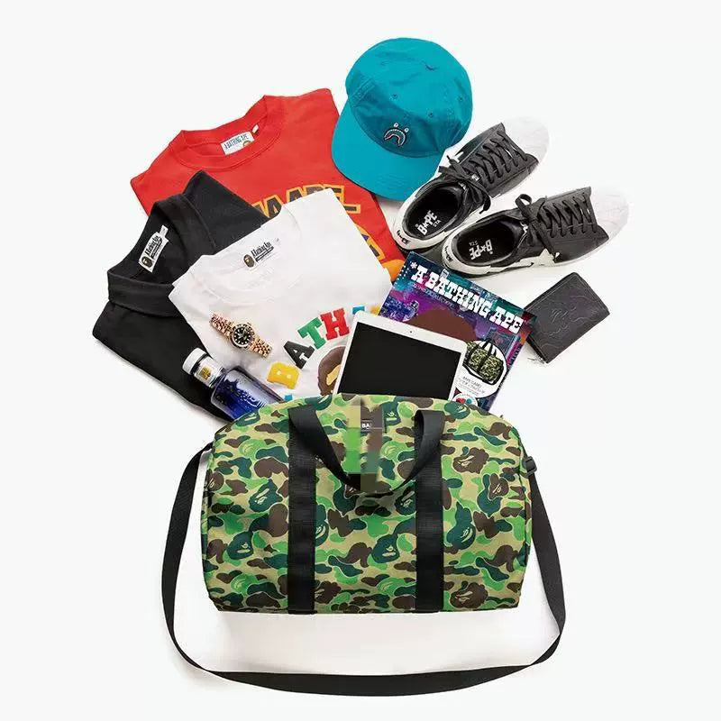 BAPE Camo Water-resistant Gym Duffel Bag - Detail View 3