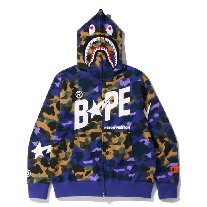 BAPE Star Camo Shark Zip Hoodie product view 3