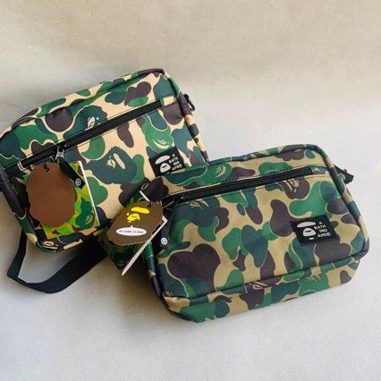BAPE Camo Nylon Crossbody Shoulder Bag Edition 6379 - Dark Green Camo Crossbody Shoulder Bag - View 1