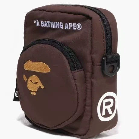 BAPE Cartoon Nylon Phone Crossbody Bag - Embroidered Phone Pouch - View 1