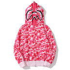 BAPE Double-hat Big ABC Camo Shark Hoodie - image 5