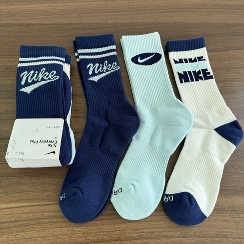Nike Mid-Cut Athletic Socks — 3 Pairs, Sweat-Wicking Terry Sole