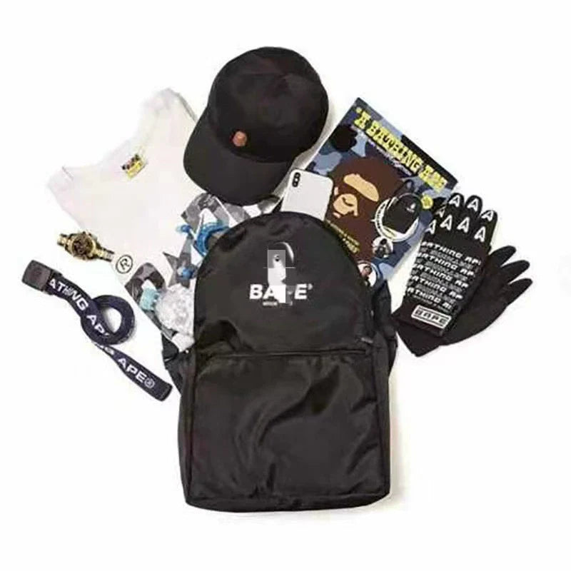 BAPE Nylon Graphic Backpack Edition 9395 - Black Backpack - View 1