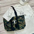 Camo Nylon Tote Bag - Camo Logo Patch Crossbody Bag - View 1