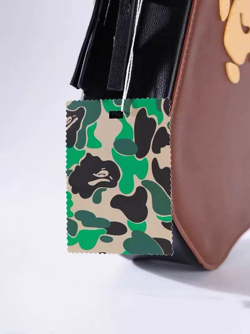 BAPE PU Leather Graphic Crossbody Shoulder Bag - Detail View 3