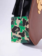 BAPE PU Leather Graphic Crossbody Shoulder Bag - Detail View 3
