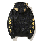 Bape Black Gold Shark Camouflage Hoodies - image 3