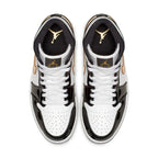Air Jordan 1 Mid SE Patent Black Gold