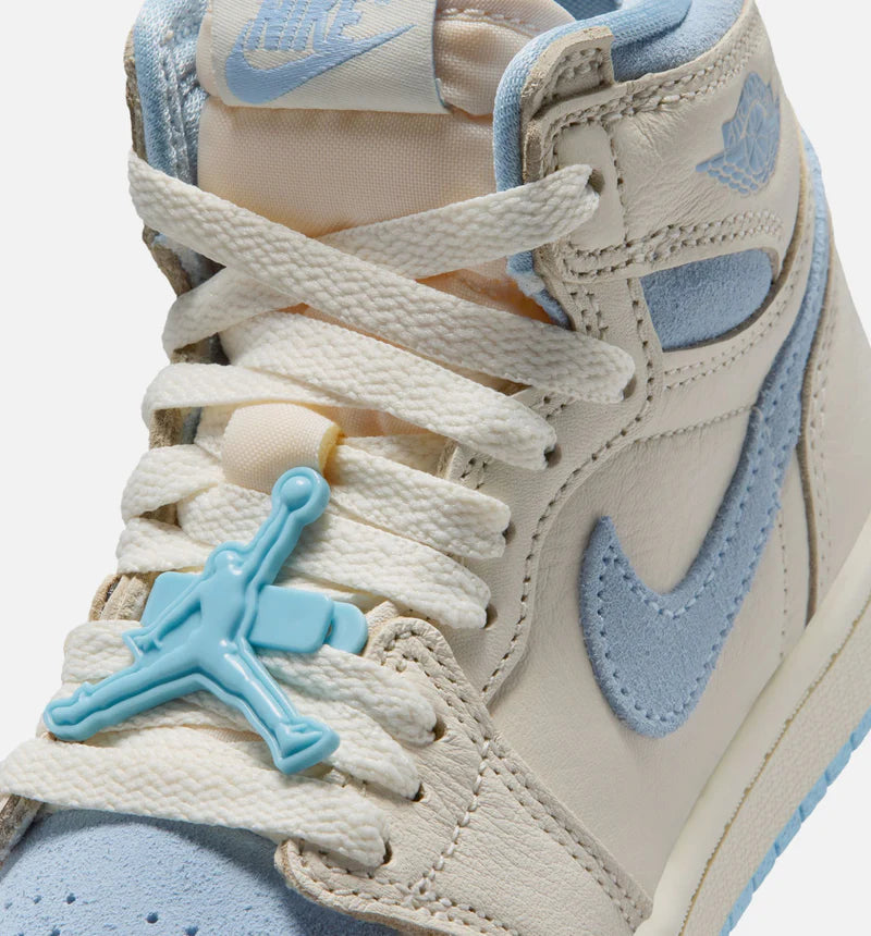 Air Jordan 1 Retro High OG Psychic Blue Preschool Lifestyle Shoe - Pale Ivory/Psychic Blue/Coconut Milk