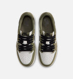 Air Jordan 1 Low OG Medium Olive And Summit White Grade School Lifestyle Shoe