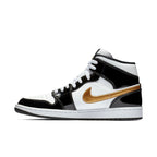 Air Jordan 1 Mid SE Patent Black Gold