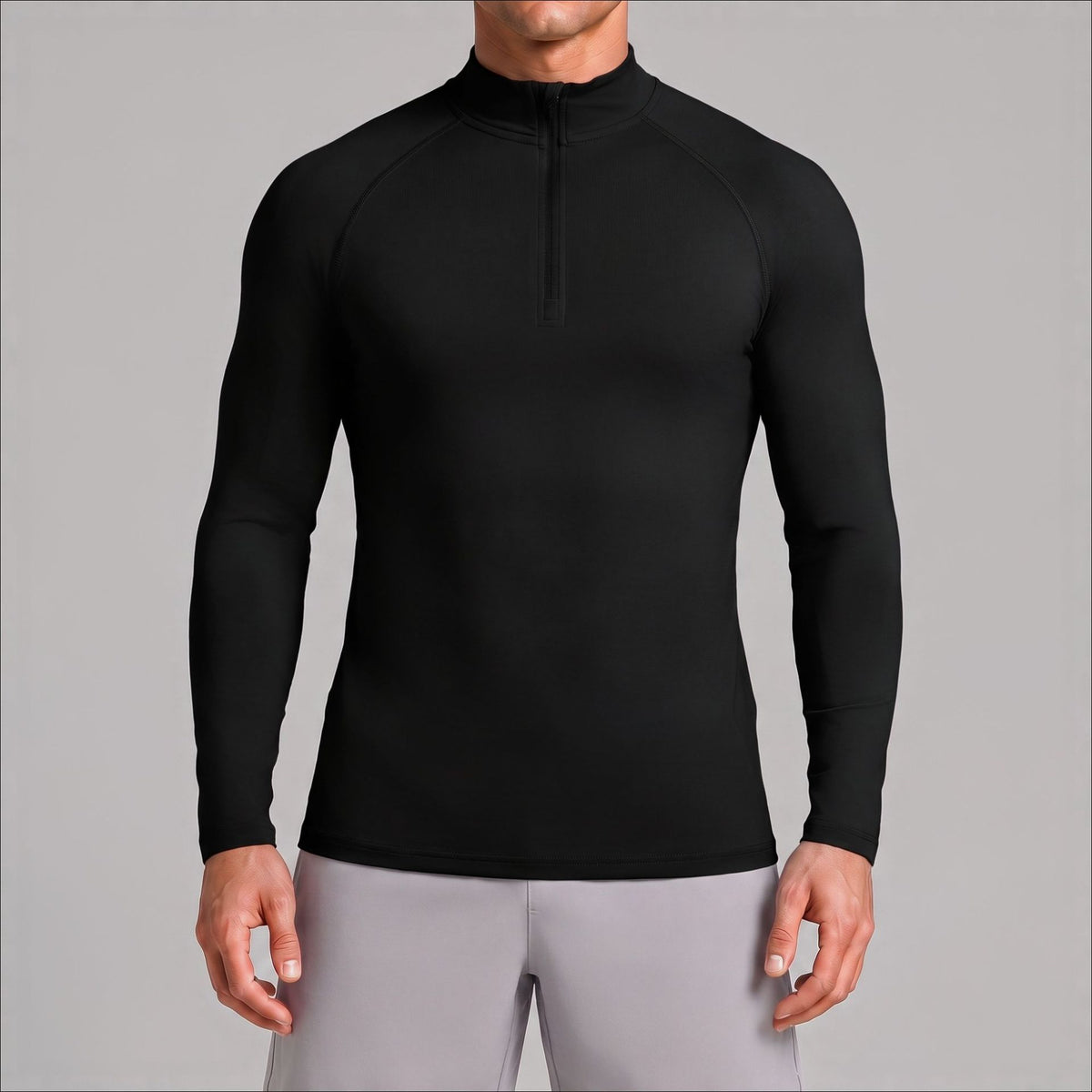 Men's Half-Zip Sun-Protective Athletic Top