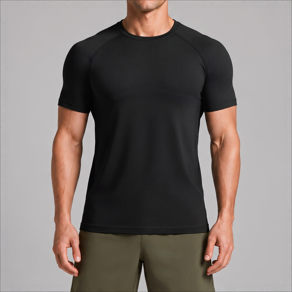 Seamless Quick-Dry Stretch Athletic T-Shirt for Yoga, Running & Cycling