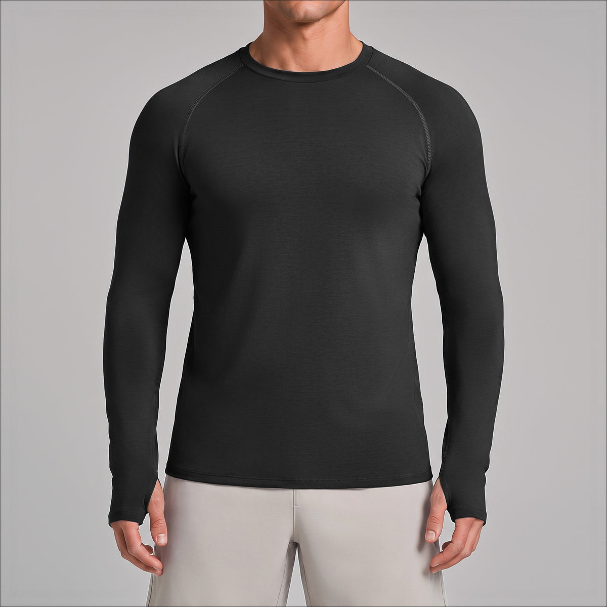 Men's Breathable Long-Sleeve Athletic T-Shirt