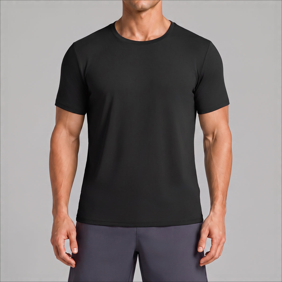 Men's Quick-Dry Crewneck Athletic T-Shirt