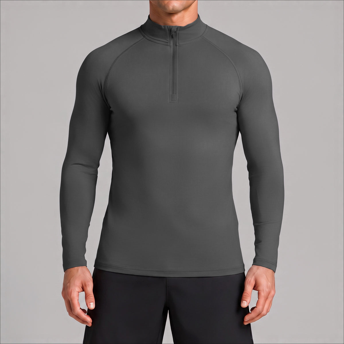 Men's Half-Zip Sun-Protective Athletic Top