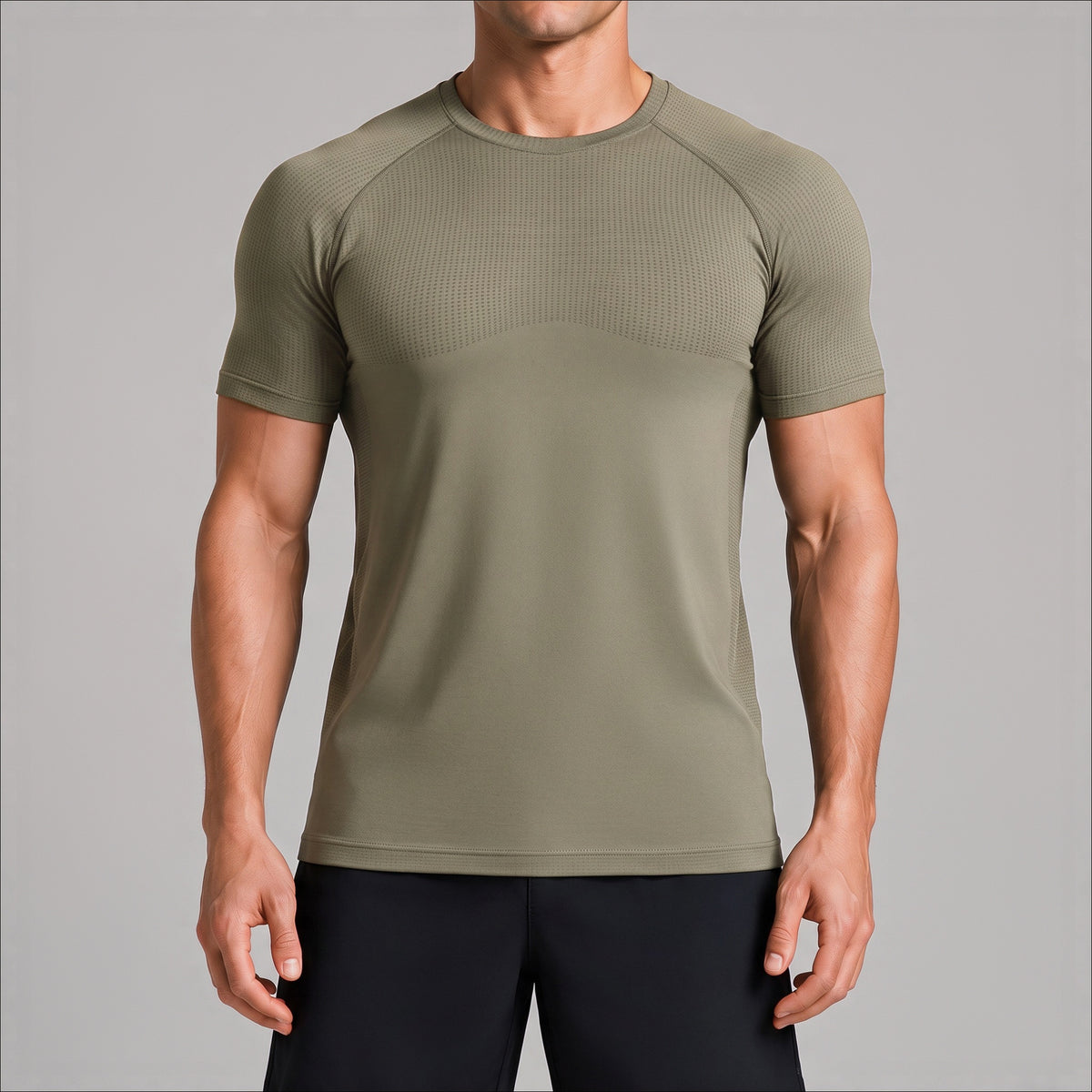 Seamless Quick-Dry Stretch Athletic T-Shirt for Yoga, Running & Cycling