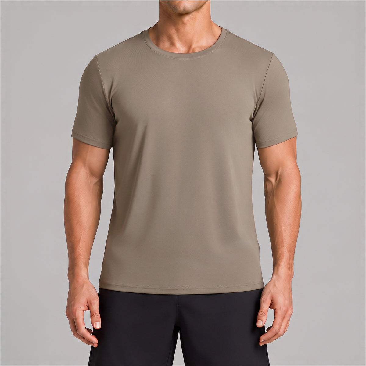 Men's Quick-Dry Crewneck Athletic T-Shirt