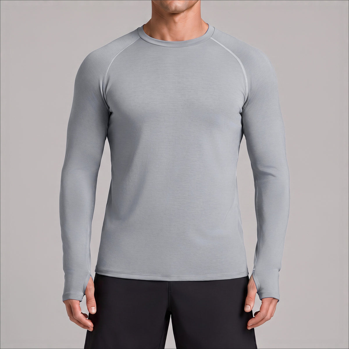 Men's Breathable Long-Sleeve Athletic T-Shirt