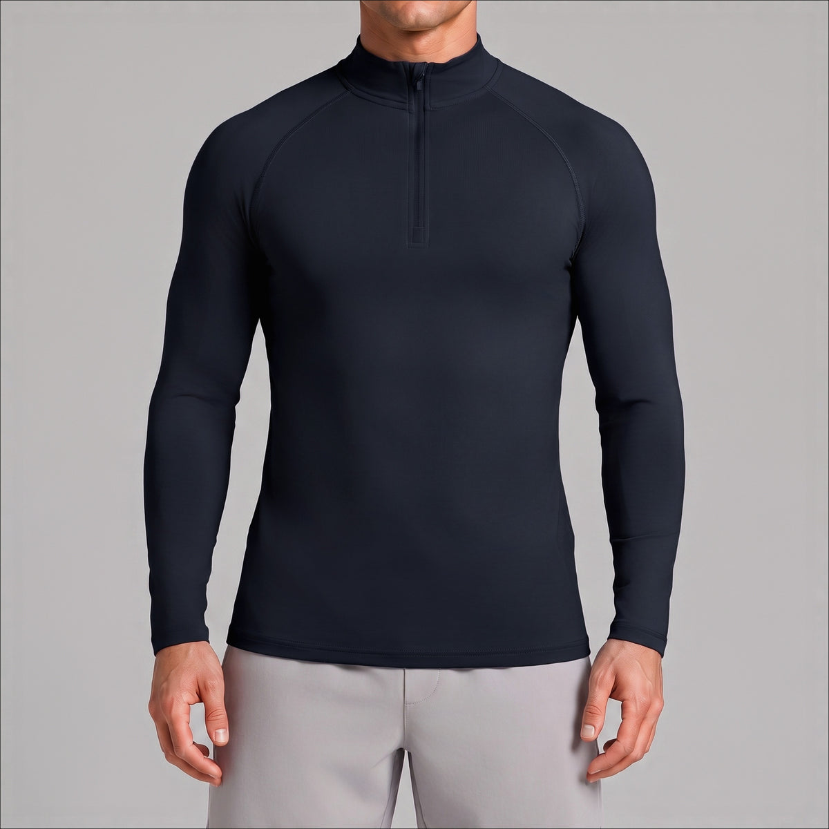 Men's Half-Zip Sun-Protective Athletic Top