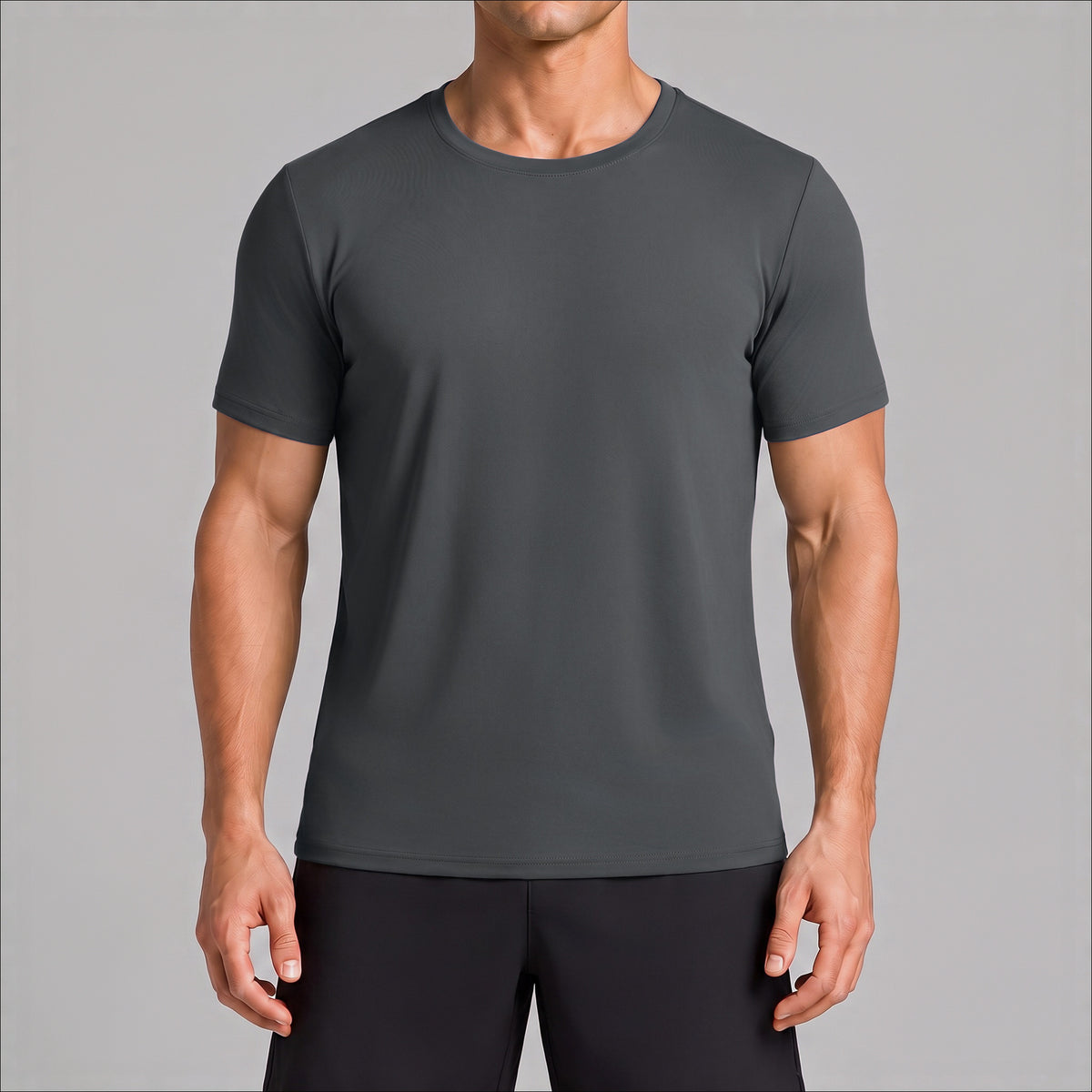 Men's Quick-Dry Crewneck Athletic T-Shirt
