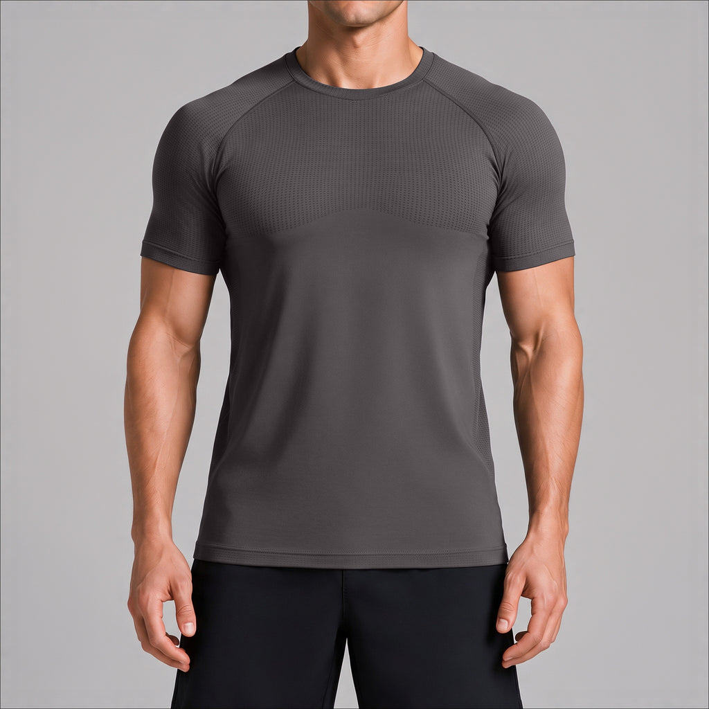 Seamless Quick-Dry Stretch Athletic T-Shirt for Yoga, Running & Cycling