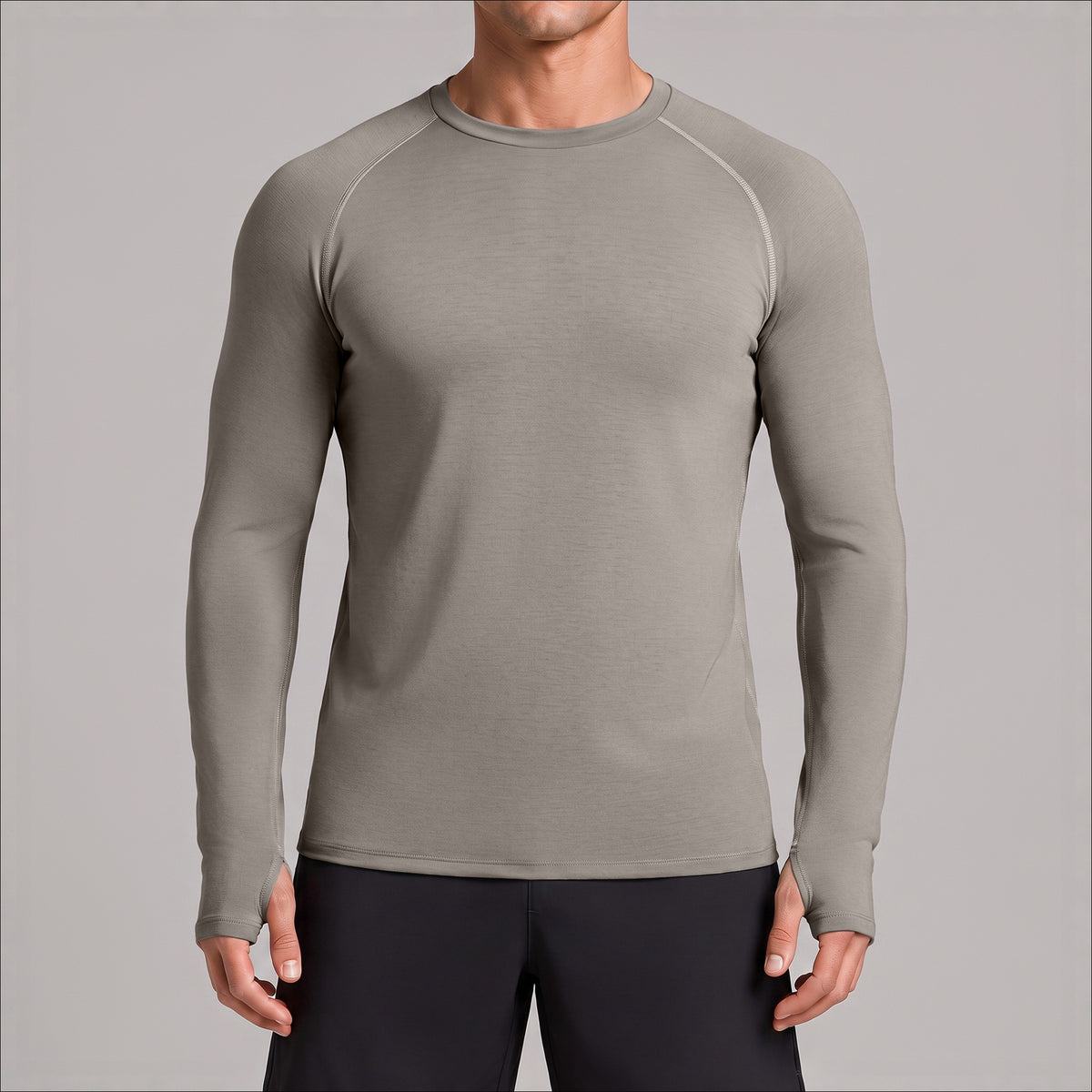 Men's Breathable Long-Sleeve Athletic T-Shirt
