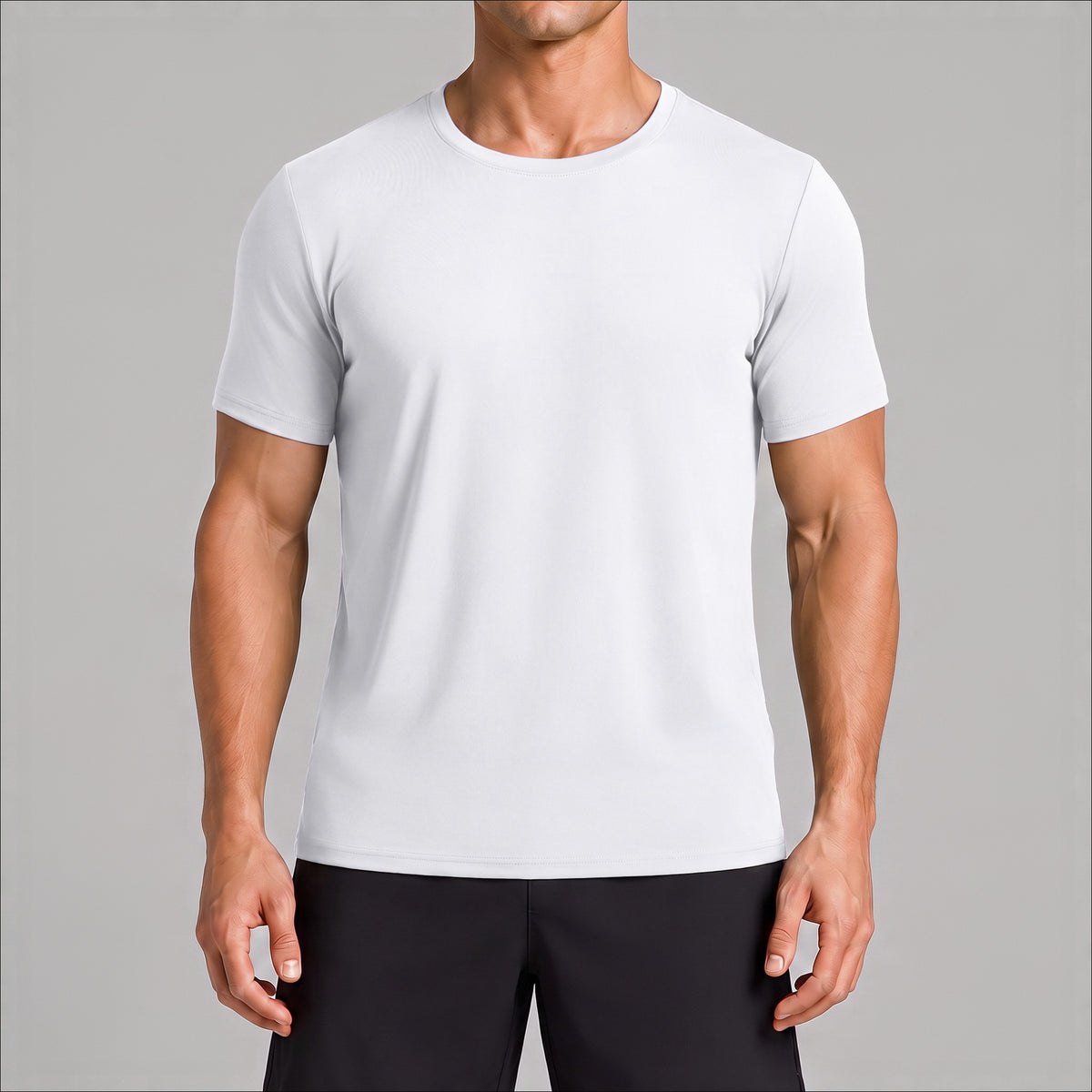 Men's Quick-Dry Crewneck Athletic T-Shirt