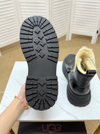 UGG Black Folded-Cuff Leather Boots - product view 7