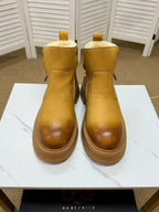 UGG Chestnut Shearling-Collar Leather Boots - product view 2