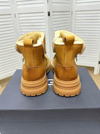 UGG Chestnut Shearling-Collar Leather Boots - product view 8