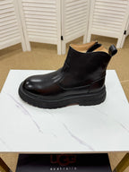 UGG Black Leather Side-Zip Boots - product view 3