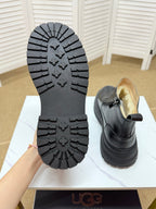UGG Black Leather Side-Zip Boots - product view 7