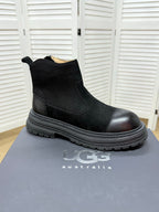 UGG Black Pull-On Leather Chelsea Boots - product view 5