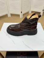 UGG Dark Brown Leather Chelsea Boots - product view 3
