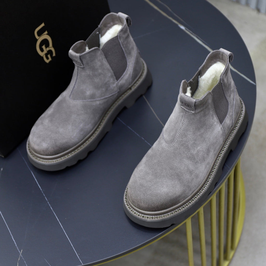UGG Gray Suede Chelsea Casual Shoes - product view 3