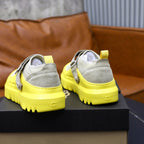 UGG Gray Neon-Yellow Strap Platform Shoes - product view 5
