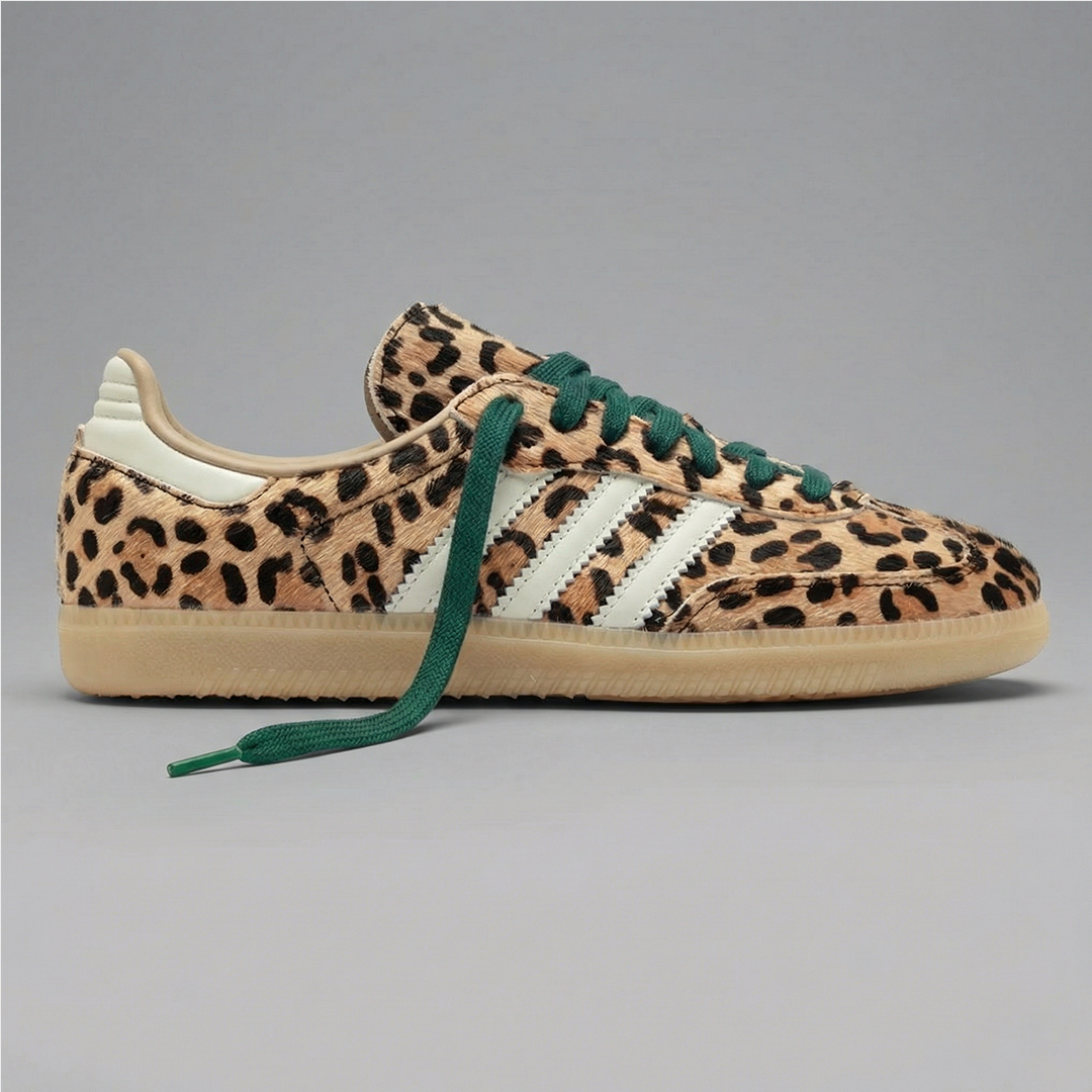 adidas Samba OG Leopard Magic Beige Women's - Magic Beige / Leopard side view